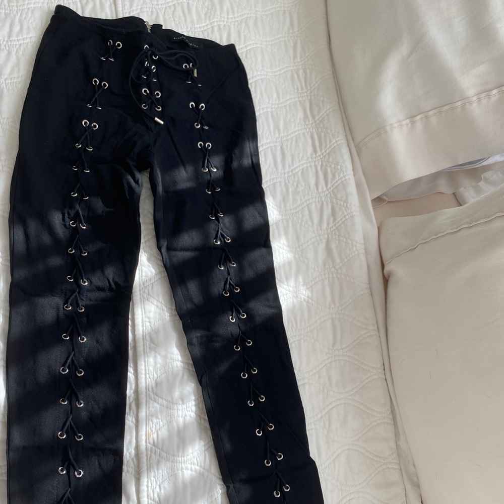 Lace up pants